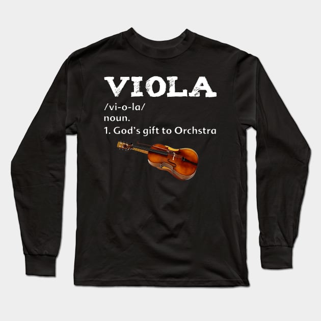 Viola Instrument Long Sleeve T-Shirt by Hound mom